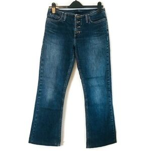 VTG Abercrombie & Fitch Button Fly Bootcut Jeans Women’s 27 Short Petite 4